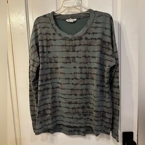 Athleta Tie Dyed Teal & Gray Pullover